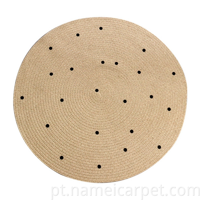 Eco-friendly Jute round baby child kids play mat